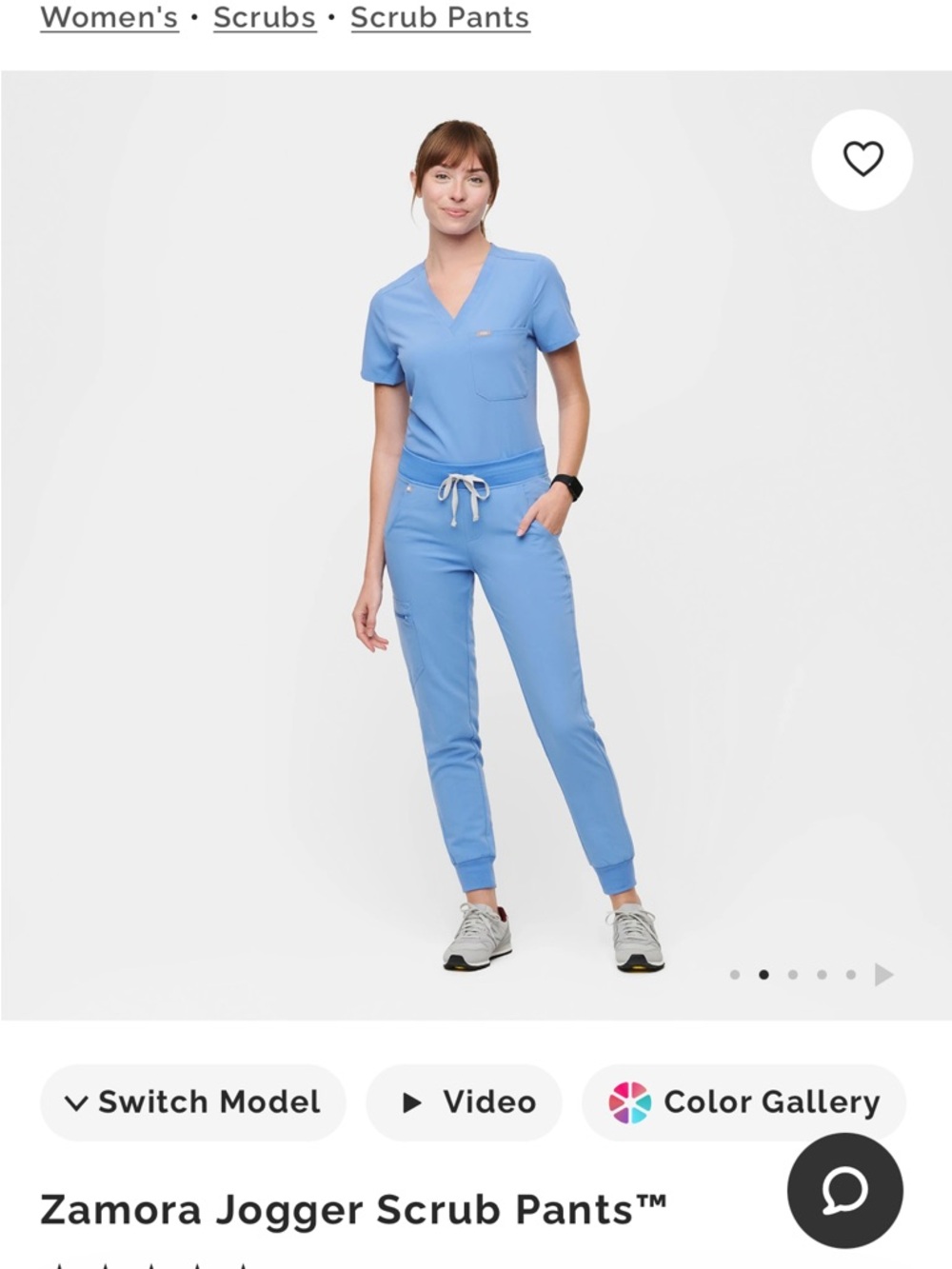 Figs Light Blue Zamora Jogger Scrub Pants